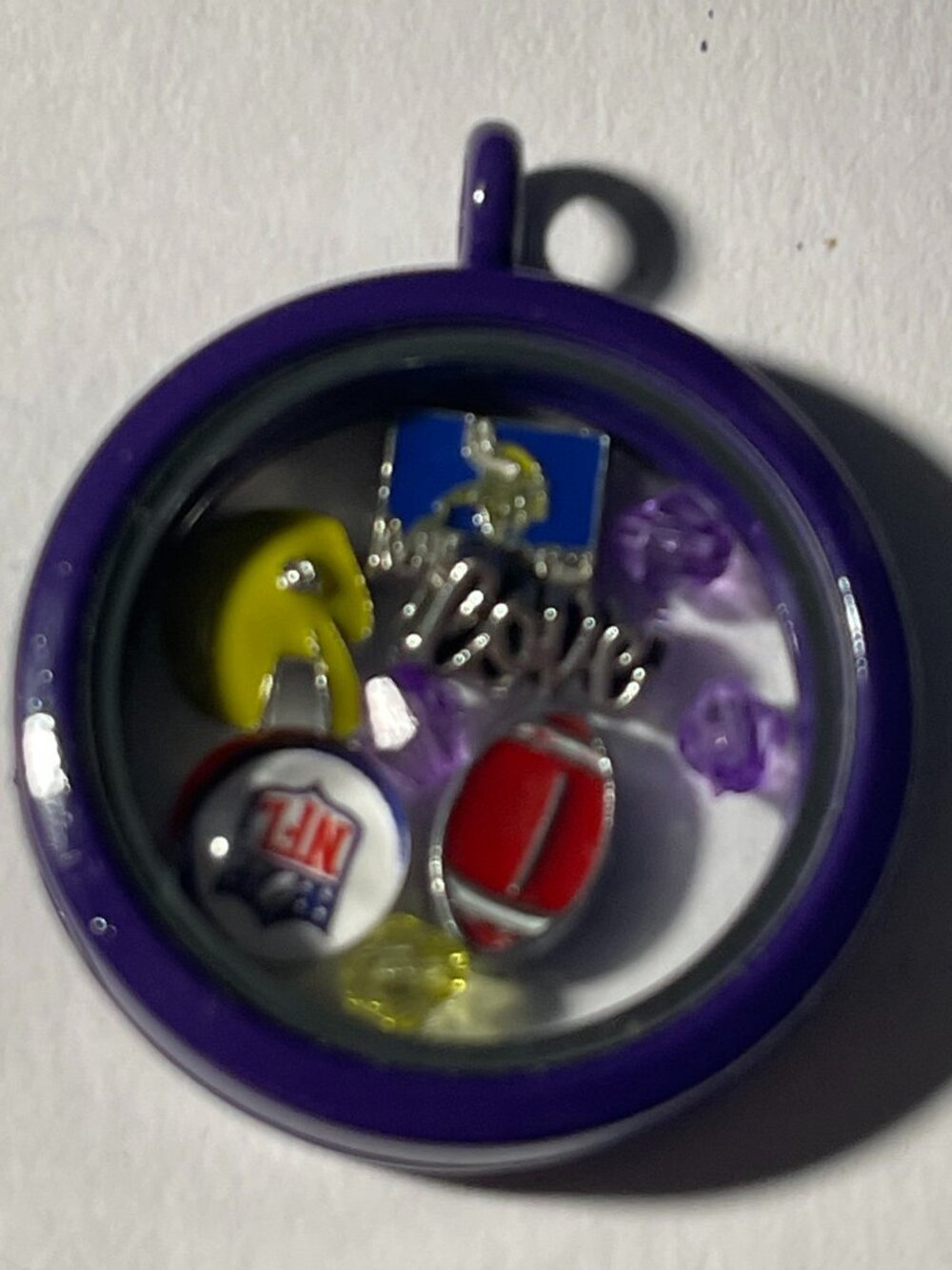 Minnesota Vikings NFL Memory Charm Locket w/ 22 IN chain NEW